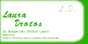 laura drotos business card